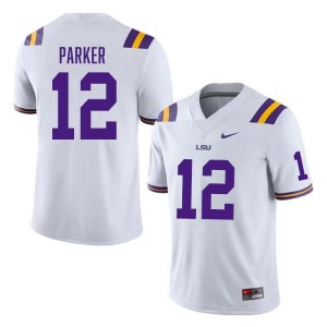Men Kyle Parker White LSU Tigers #12 College Football 2024-25 Jersey 959484-215