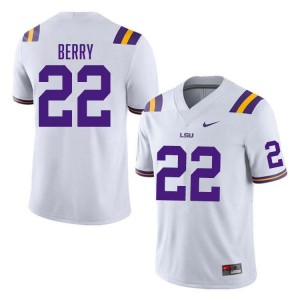 Mens Harlem Berry White LSU Tigers #22 College Football Replica Jersey 415711-345
