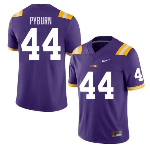 Men's Jack Pyburn Purple LSU Tigers #44 College Football Official Jersey 252521-370