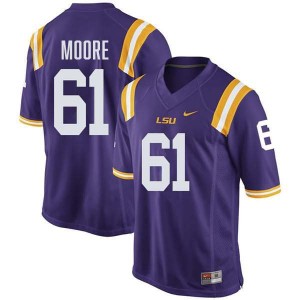 Men's Braelin Moore Purple LSU Tigers #61 College Football High School Jersey 749430-390