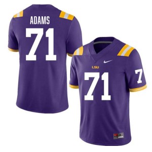Men's Tyree Adams Purple LSU Tigers #71 College Football 2024-25 Jersey 957330-550