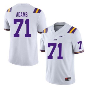 Mens Tyree Adams White LSU Tigers #71 College Football 2024 Jersey 173546-728