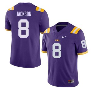 Men Ja'Keem Jackson Purple LSU Tigers #8 College Football Player Jersey 343376-454
