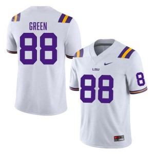 Mens Donovan Green White LSU Tigers #88 College Football 2024-25 Jersey 359694-938