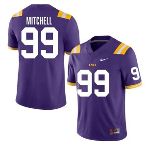 Men Sydir Mitchell Purple LSU Tigers #99 College Football Player Jersey 809331-298