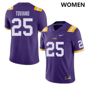 Women Javien Toviano Purple LSU Tigers #25 College Football Replica Jersey 404822-941