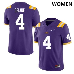 Womens Mansoor Delane Purple LSU Tigers #4 College Football 2024-25 Jersey 153687-660