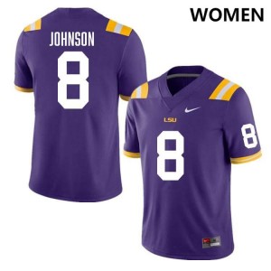 Women's Ju'Juan Johnson Purple LSU Tigers #8 College Football Player Jersey 553557-663