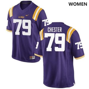 Women's DJ Chester Purple LSU Tigers #79 College Football 2024-25 Jersey 110661-315