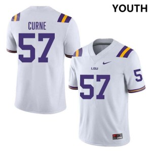 Youth Carius Curne White LSU Tigers #57 College Football 2024-25 Jersey 232928-355