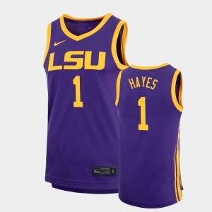 Men Cam Hayes Purple LSU Tigers #1 Replica Basketball Jersey 637268-433