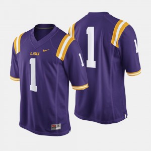 Men Purple LSU Tigers #1 College Football Jersey 351877-561