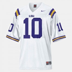 Men Joseph Addai White LSU Tigers #10 College Football Jersey 884633-218