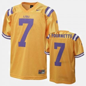 Men Leonard Fournette Gold LSU Tigers #7 College Football Jersey 459714-772