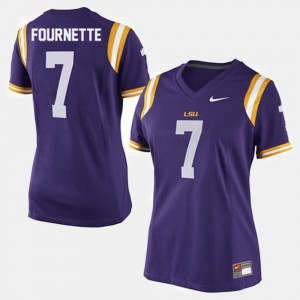 Women's Leonard Fournette Purple LSU Tigers #7 College Football Jersey 660510-106