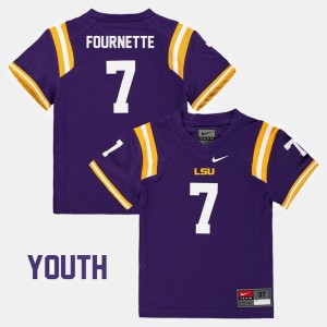 Youth Leonard Fournette Purple LSU Tigers #7 College Football Jersey 227126-311