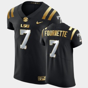 Men Leonard Fournette Black LSU Tigers #7 Golden Edition Elite Jersey 198359-521