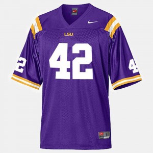 Mens Michael Ford Purple LSU Tigers #42 College Football Jersey 295706-713
