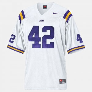 Mens Michael Ford White LSU Tigers #42 College Football Jersey 308604-571