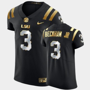 Men Odell Beckham Jr. Black LSU Tigers #3 Golden Edition Elite Jersey 887642-590