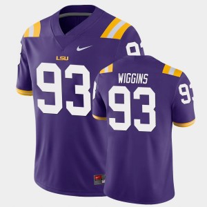 Mens Quency Wiggins Purple LSU Tigers #93 Game Jersey 204652-290