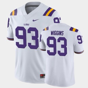 Men Quency Wiggins White LSU Tigers #93 Game Jersey 194363-567