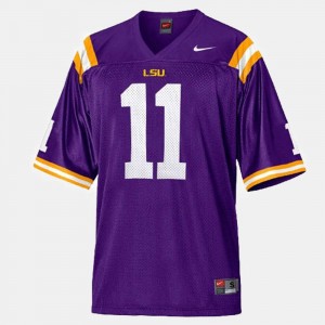 Mens Spencer Ware Purple LSU Tigers #11 College Football Jersey 697306-108