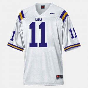 Men Spencer Ware White LSU Tigers #11 College Football Jersey 903694-684