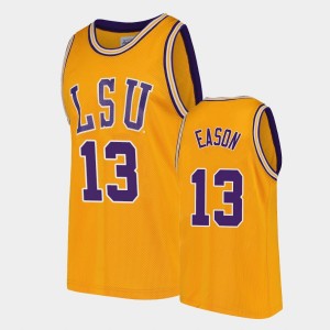 Men Tari Eason Gold LSU Tigers #13 College Basketball 2021 transfer Jersey 781986-583
