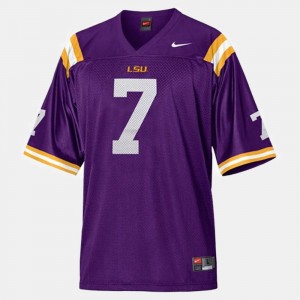 Men Tyrann Mathieu Purple LSU Tigers #7 College Football Jersey 553815-546