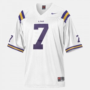 Youth Tyrann Mathieu White LSU Tigers #7 College Football Jersey 523124-580