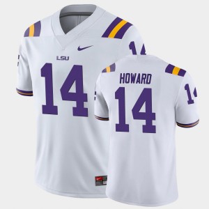 Men's Walker Howard White LSU Tigers #14 Game Jersey 391351-516