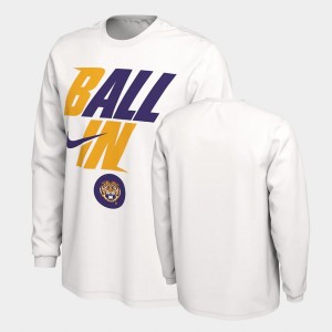 Mens White LSU Tigers Ball In Bench Long Sleeve T-Shirt 301253-975