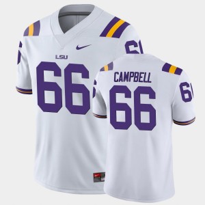 Men's Will Campbell White LSU Tigers #66 Game Jersey 282851-577