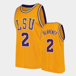 Men's Antonio Blakeney Gold LSU Tigers #2 College Basketball Jersey 412067-920