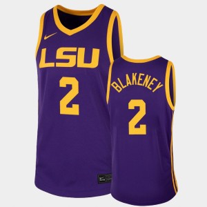 Men Antonio Blakeney Purple LSU Tigers #2 College Basketball Jersey 416792-551