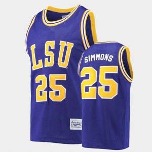 Men Ben Simmons Purple LSU Tigers #25 Commemorative Basketball Commemorative Classic Jersey 444867-577