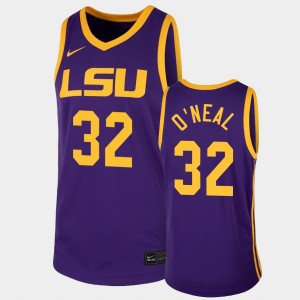 Men Shareef O'Neal Purple LSU Tigers #32 College Basketball 2020-21 Replica Jersey 906528-548