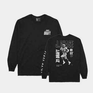 Men Ja'Marr Chase Black LSU Tigers 2021 NFL Draft Player Graphic Long Sleeve T-Shirt 510314-849