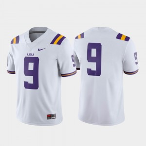 Mens White LSU Tigers #9 Game College Football Jersey 587705-387