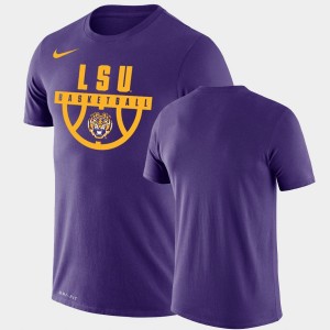 Men Purple LSU Tigers Drop Legend Performance Basketball T-Shirt 537478-326