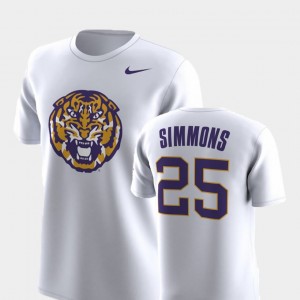 Mens Ben Simmons White LSU Tigers #25 Future Stars Replica T-Shirt 293497-299