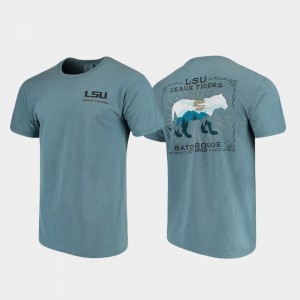 Men Blue LSU Tigers State Scenery Comfort Colors T-Shirt 821245-437