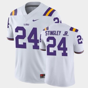 Men Derek Stingley Jr. White LSU Tigers #24 College Football Game Jersey 314996-574