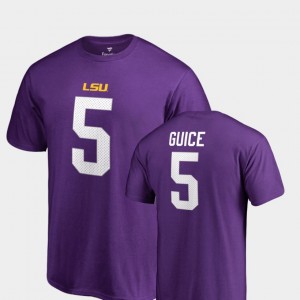 Men's Derrius Guice Purple LSU Tigers #5 College Legends Name & Number T-Shirt 582742-701