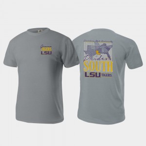 Men Gray LSU Tigers Pride of the South Comfort Colors T-Shirt 720824-162