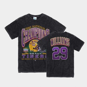 Mens Greedy Williams Black LSU Tigers #29 Vintage Tubular 2003 National Championship T-Shirt 704126-345