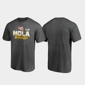 Men Heather Gray LSU Tigers 2020 National Championship Bound Defensive College Football Playoff T-Shirt 457508-572