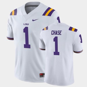 Men's Ja'Marr Chase White LSU Tigers #1 College Football Game Jersey 943531-172