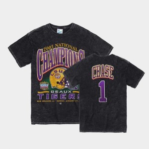 Men's Ja'Marr Chase Black LSU Tigers #1 Vintage Tubular 2003 National Championship T-Shirt 871686-679